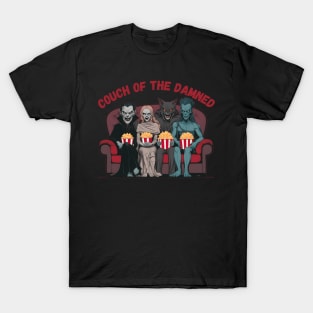 Monsters Watching Horror Movie - Couch of the Damned T-Shirt